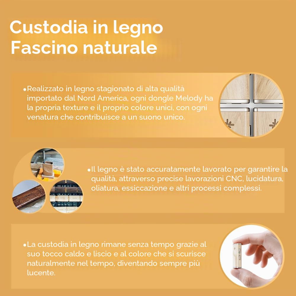 FiiO Snowsky Melody Amplificatore per cuffie DAC portatile con uscite per cuffie da 4,4 mm e 3,5 mm, supporto DSD256, PEQ a 10 bande per Android/iOS/Mac/Windows (Macle)