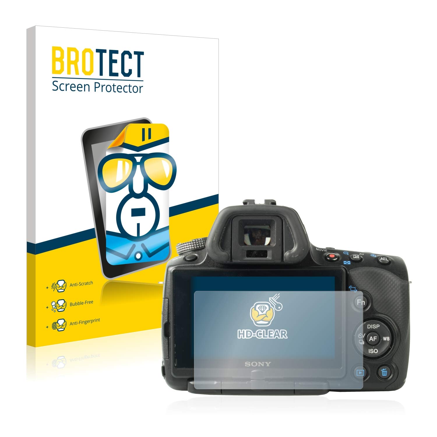 BROTECT Displayschutzfolie Für Sony Alpha 55 (SLT-A55V) – 2 Stück, Ultraklar, Kratzfest & Blasenfrei, Made In Germany