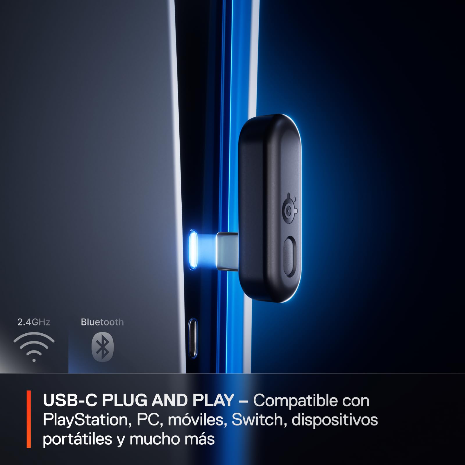 SteelSeries Arctis Nova 3P Wireless Auriculares Gaming multiplataforma - App - Batería 40h - Controladores magnéticos de neodimio - 2,4 GHz/Bluetooth - Micro extraíble - PS5, PS4, PC, Switch -Negro