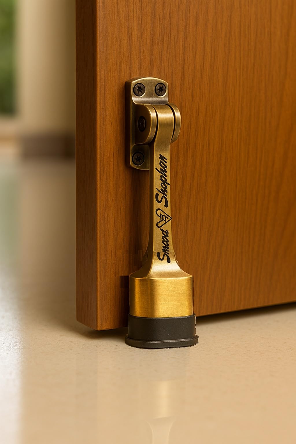 Smart Shophar Door Mounted Rubber Latch Heavy Duty Vanilla Door Stopper Antique, Door Mounted with Rubber Tip Bottom for Home, Office, Bathroom/Slip-Resistant for Tiles, Carpet, Wood or Laminate — Amazon image 8