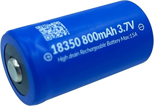 Miniatura 5 de 18350 Batería Recargable 3.7V Botón Superior para Linternas - 4PCS