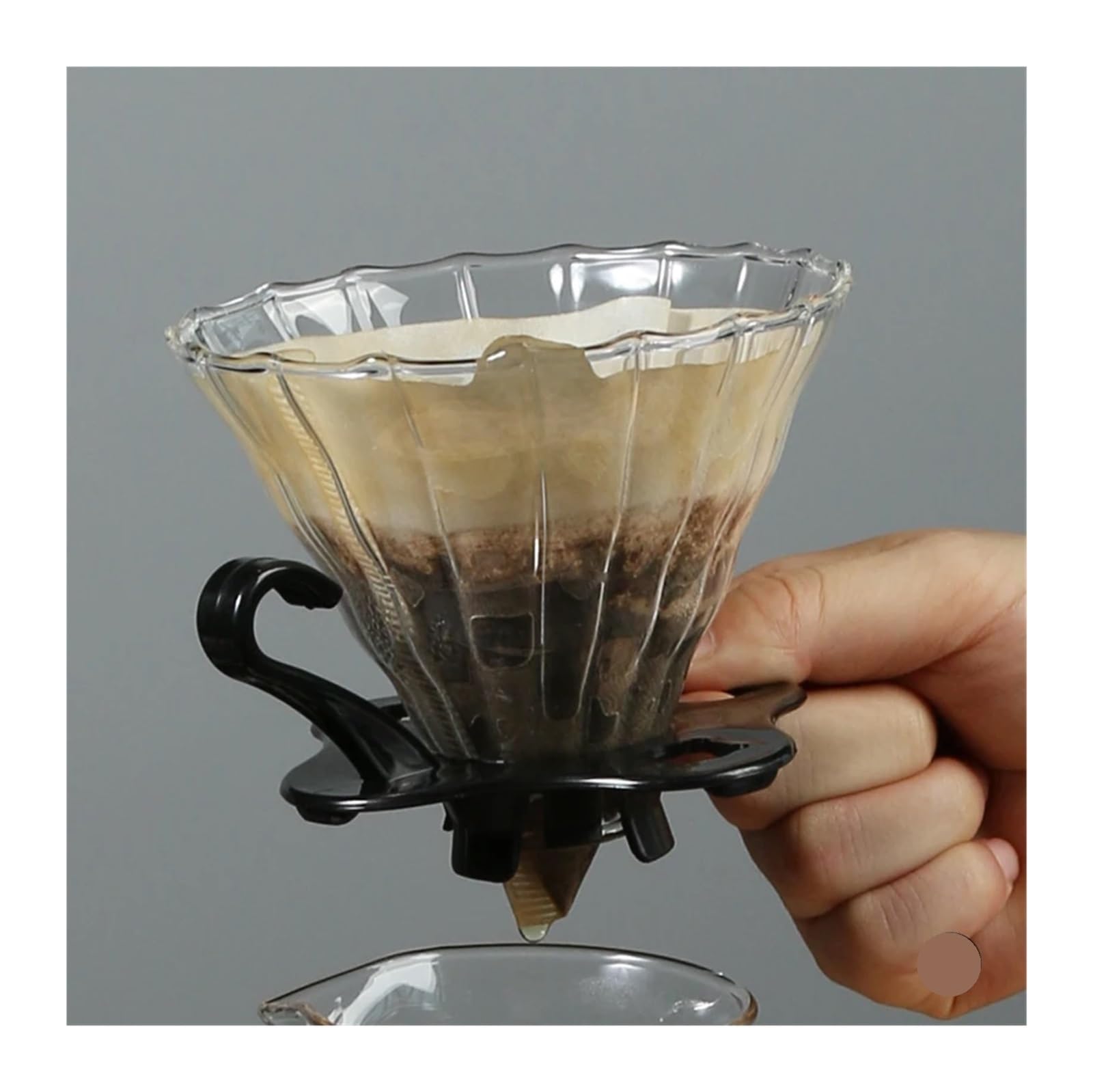Papel de filtro en forma de cono de pulpa de madera for tazas de goteo manuales S/L, accesorio de filtro de papel de café de goteo natural(Brown 300 pcs,#S (Serves 1-2))