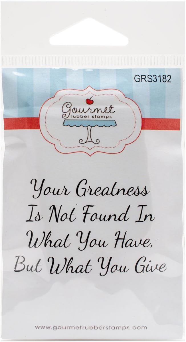 Gourmet Rubber Stamps GRS3182 Cling Stamps, 3.75" x 4.75", Your Greatness, Red