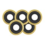 iGuerburn Oxygen Regulator Washer, O2 Ring Seals Brass Yoke Washer, Oxygen Tank Gasket (5)