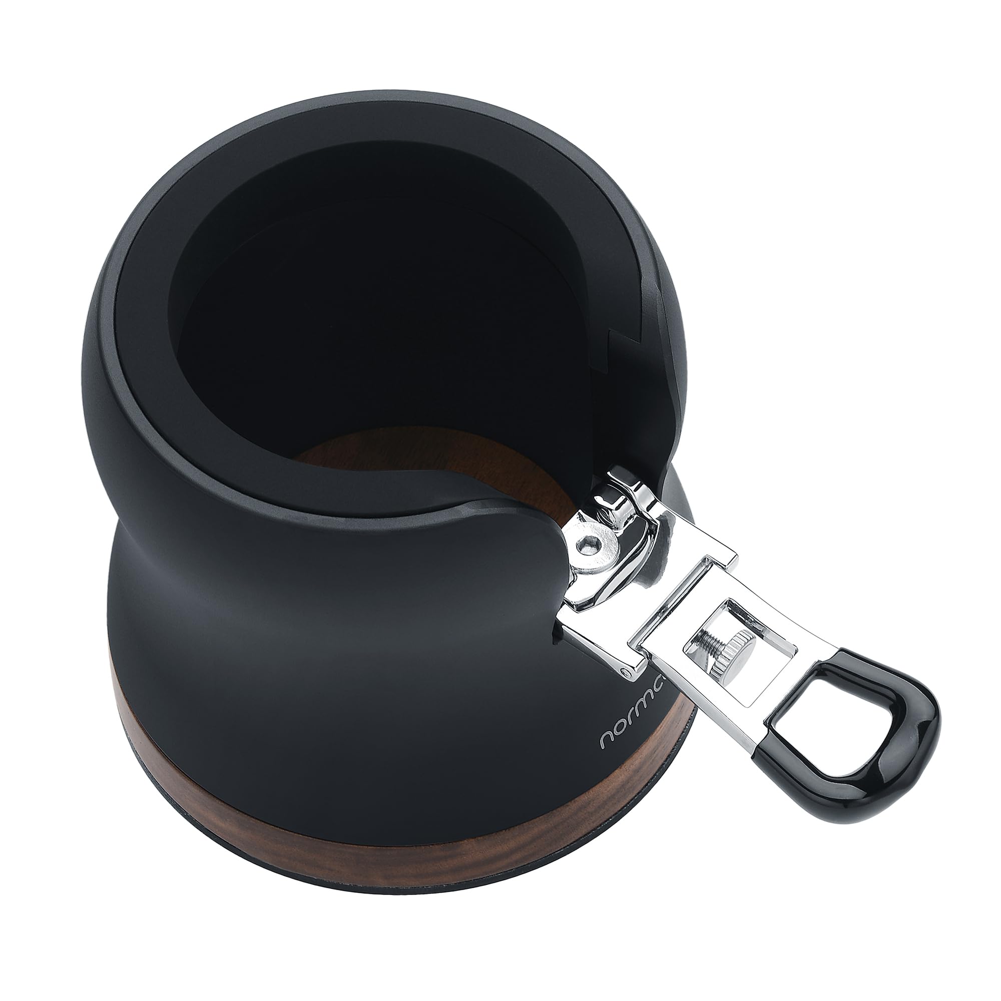 Normcore Unisex Black 54Mm Portafilter Stand For Breville With Walnut Base