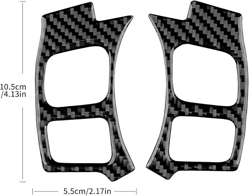 Miniatura 10 de AIRSPEED Funda de marco de botón para volante Lexus IS de fibra de carbono, marco central decorativo para Lexus IS250 IS300 IS350 200T 2013-2019,