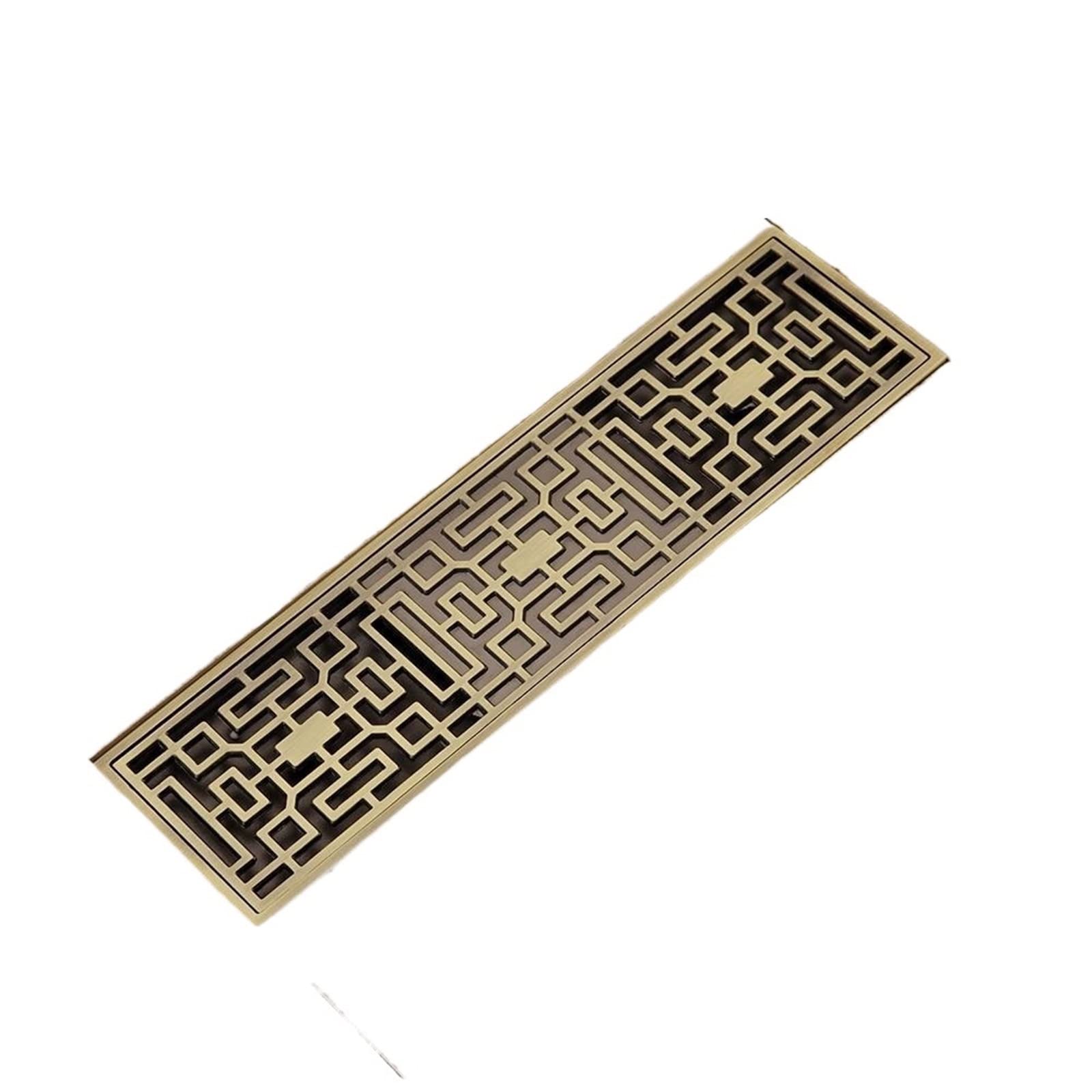 JINGYAN Sink Drain Stopper Drain Antique Brass Bathroom Linear Shower Floor Wire Strainer Cover