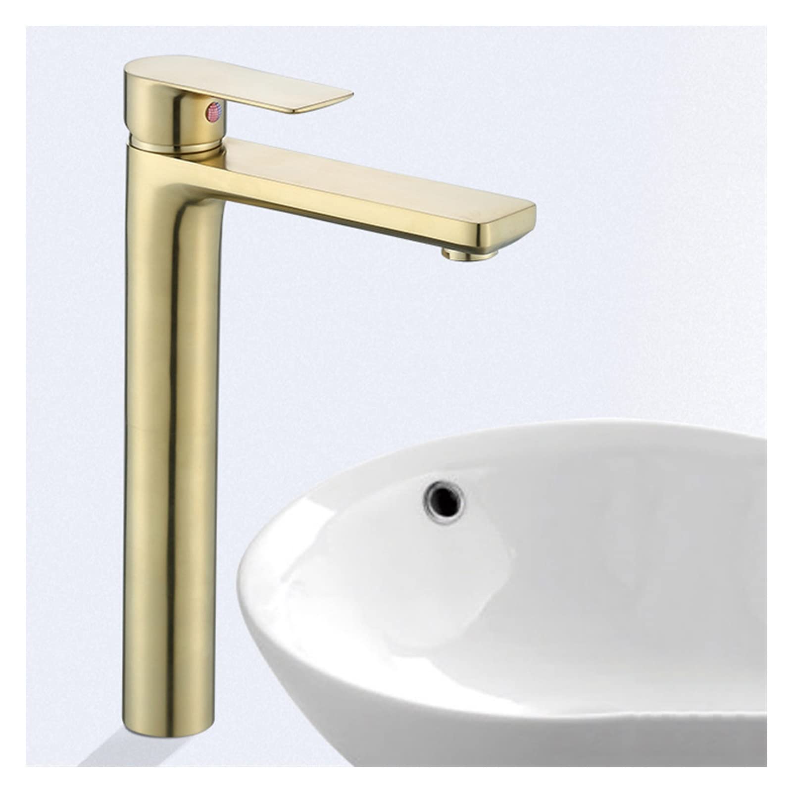 Robinet d'évier mitigeur en laiton doré pour lavabo de salle de bain