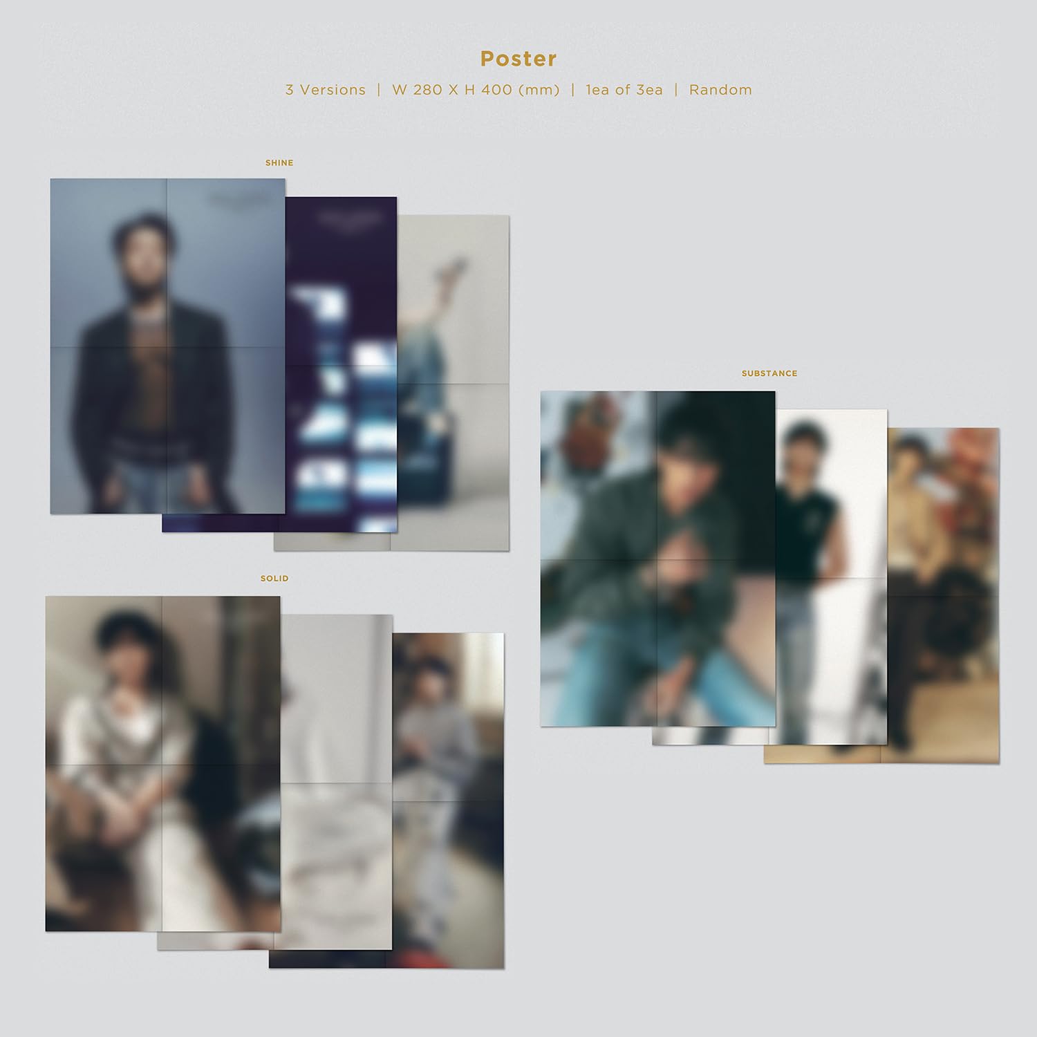 JUNGKOOK GOLDEN SHINE Ver. Book Case Photo Book CD Post Card Poster Photo Card Sticker Set
