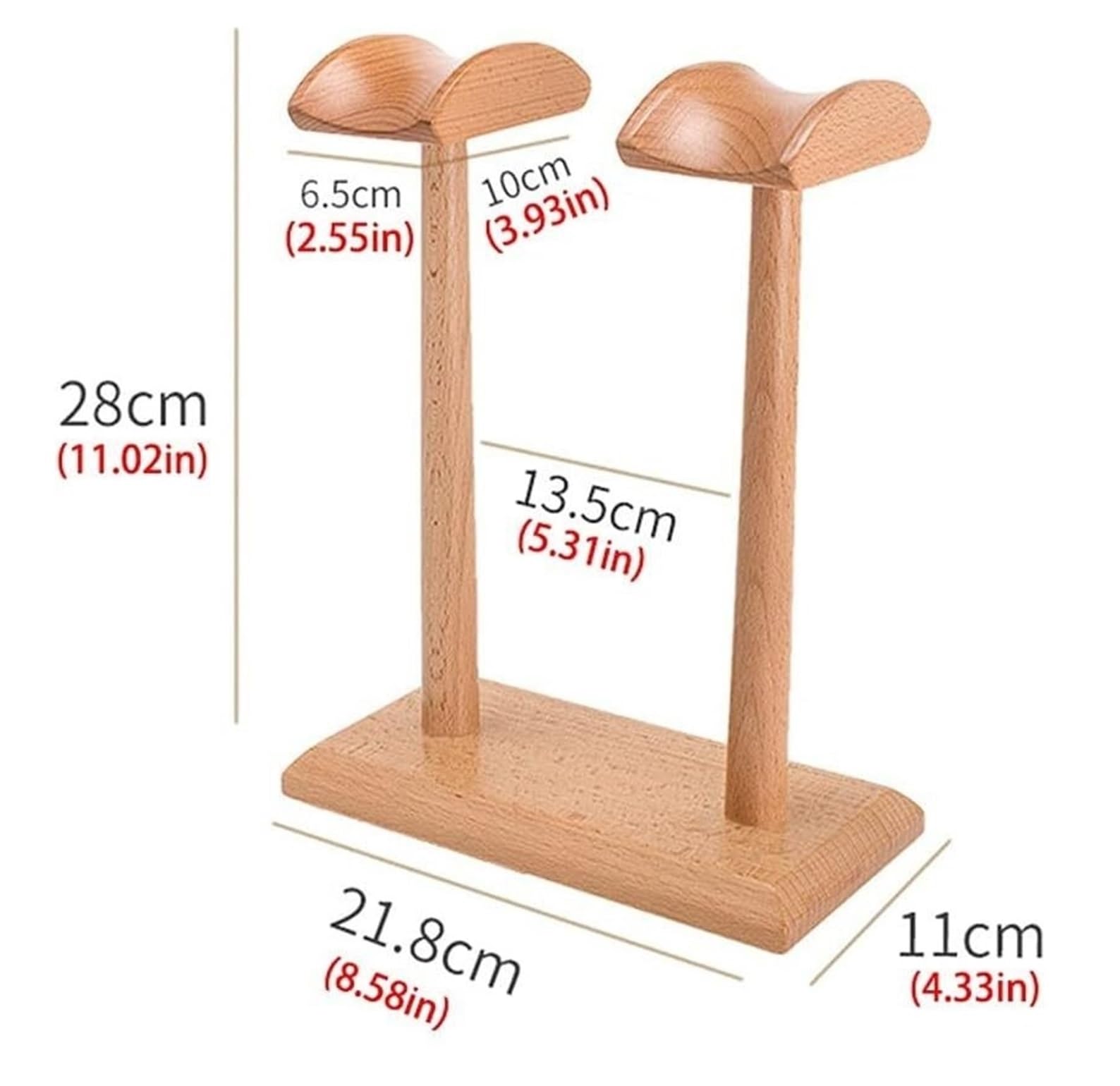 MRKU Support pour Casque Audio, Crochet de Suspension, présentoir binaural de Bureau en Bois