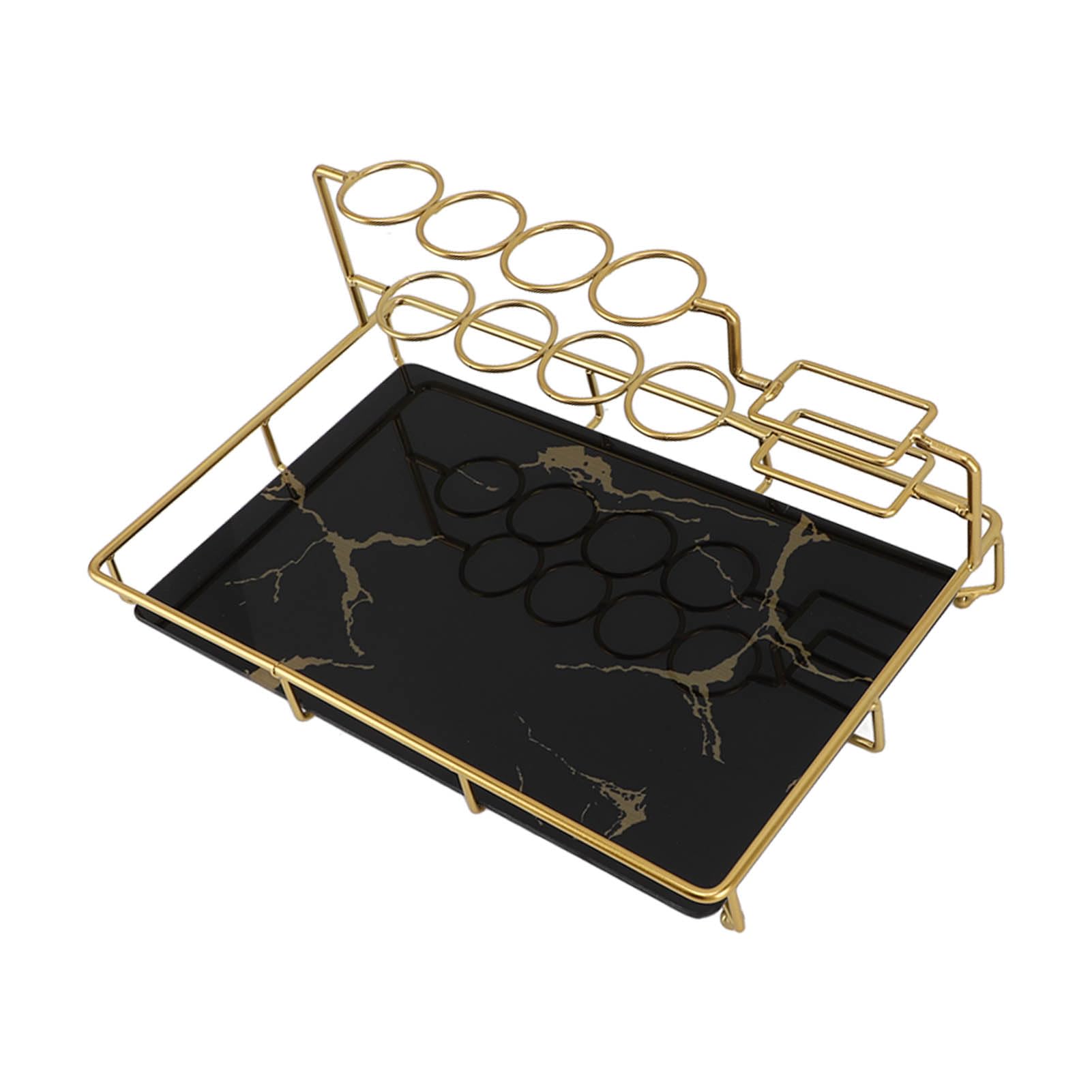 Wakects Portaspazzolino Elettrico Portaspazzolino Elettrico in Ferro e Vetro 32 X 20,5 X 13,5 Cm Adesivo da Parete Organizer Compatto da Appoggio per Utenti di Lavandini del Bagno (BLACK)