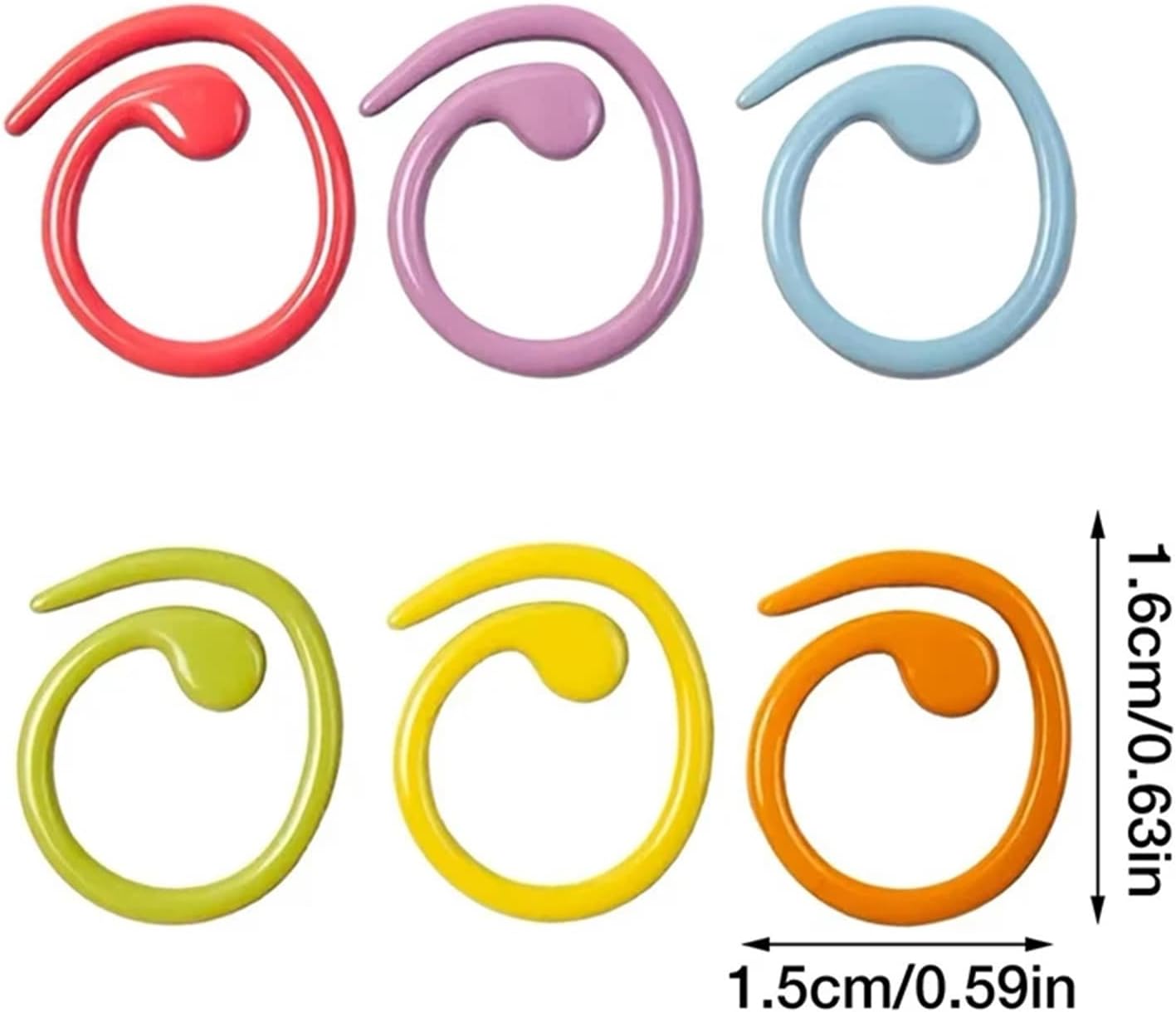 Stitch Markers for Crocheting 150Pcs Crochet Lock Knitting Stitch Clips Metallic Knitting Painted Spiral Marker Crochet Mark(Red)