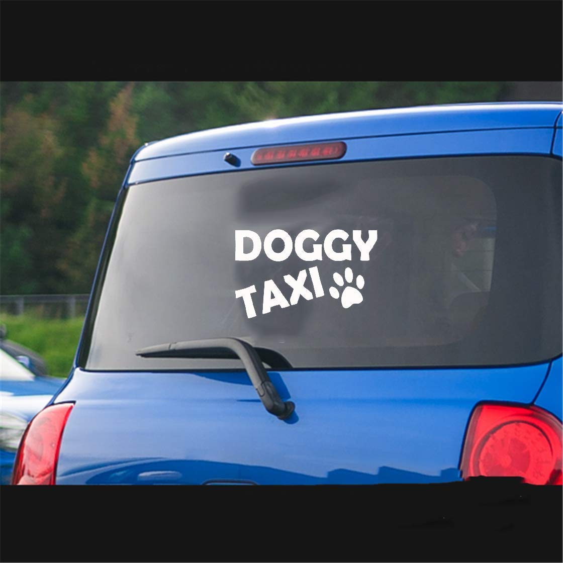 Dozili Vinyl Decal Doggy Taxi Funny Decal Fashion Car Window Sticker For Car Laptop Window Sticker 6"