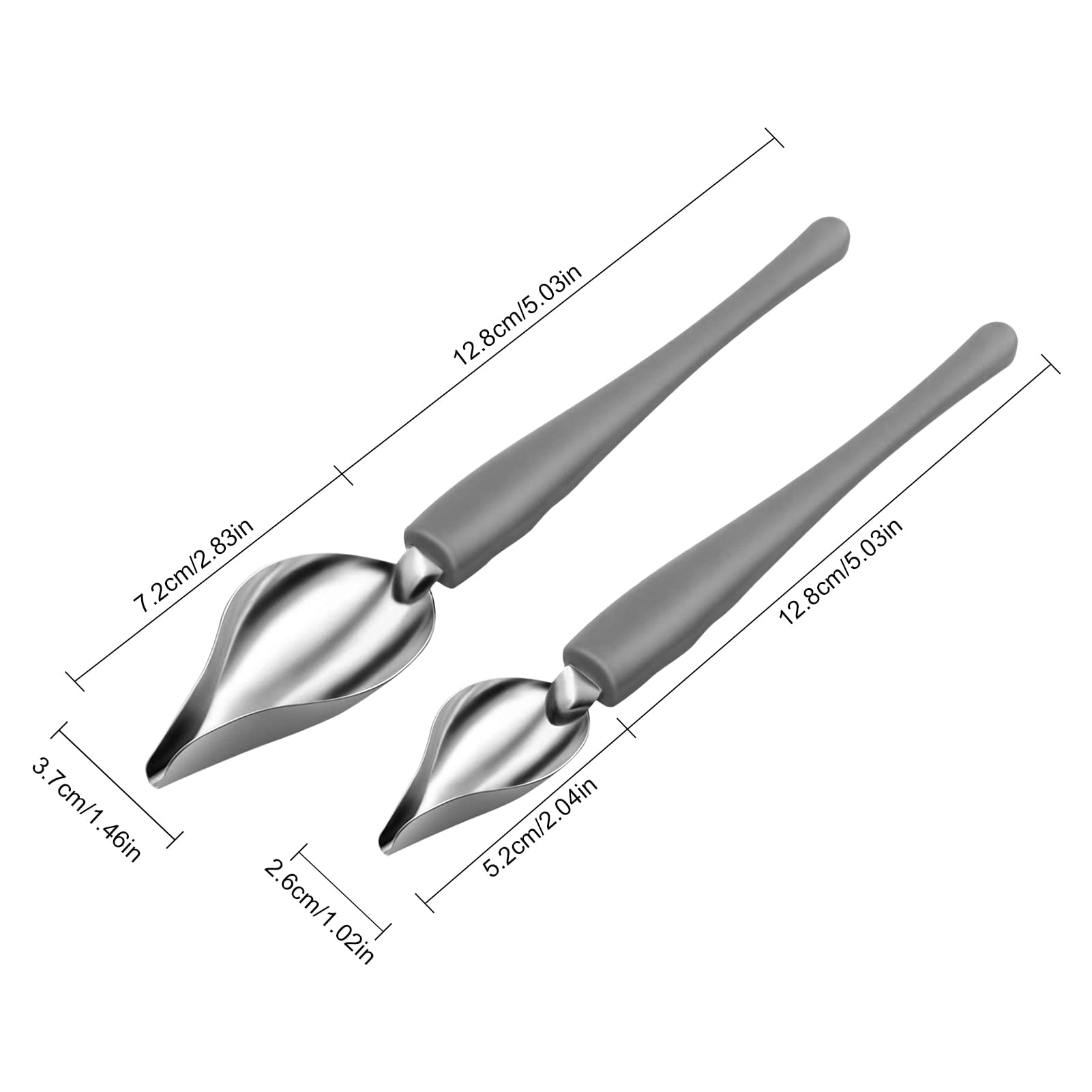4 Cuillères Décoratives En Inox Pour Pâtisserie Et Desserts - Outil De Décoration Culinaire Précise