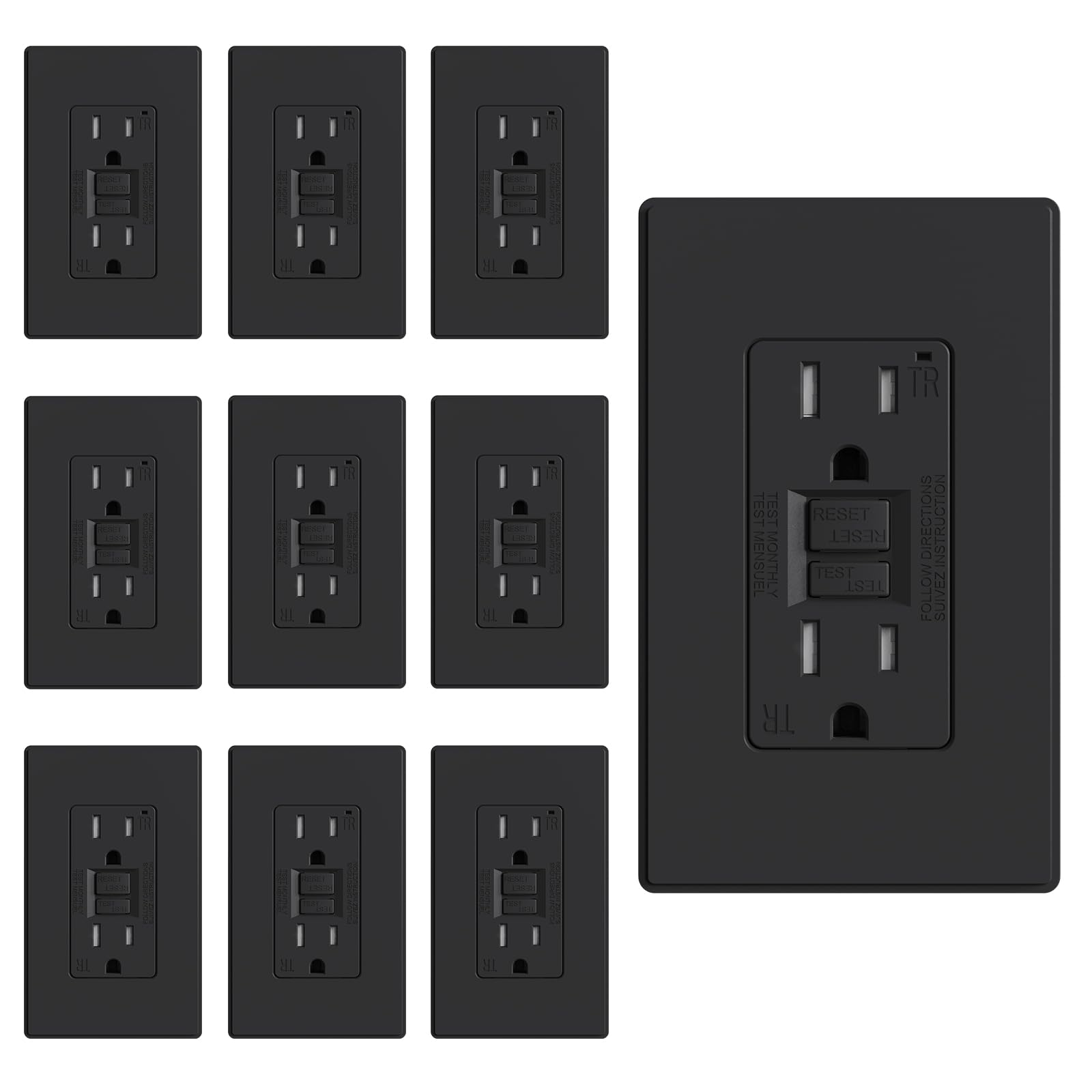 ELEGRP GFCI Outlet - Self-Testing Safety -27