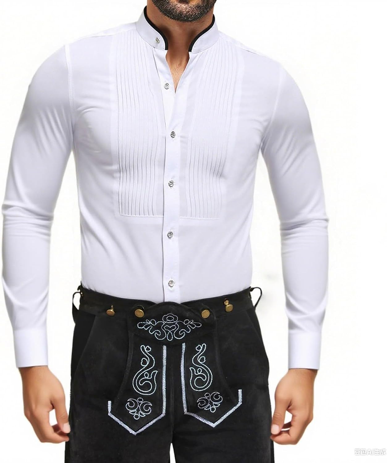 Trachtenhemd Herren – Kariertes Langarmhemd Mit Tasche, Regular Fit, Baumwolle – Für Oktoberfest & Alltag