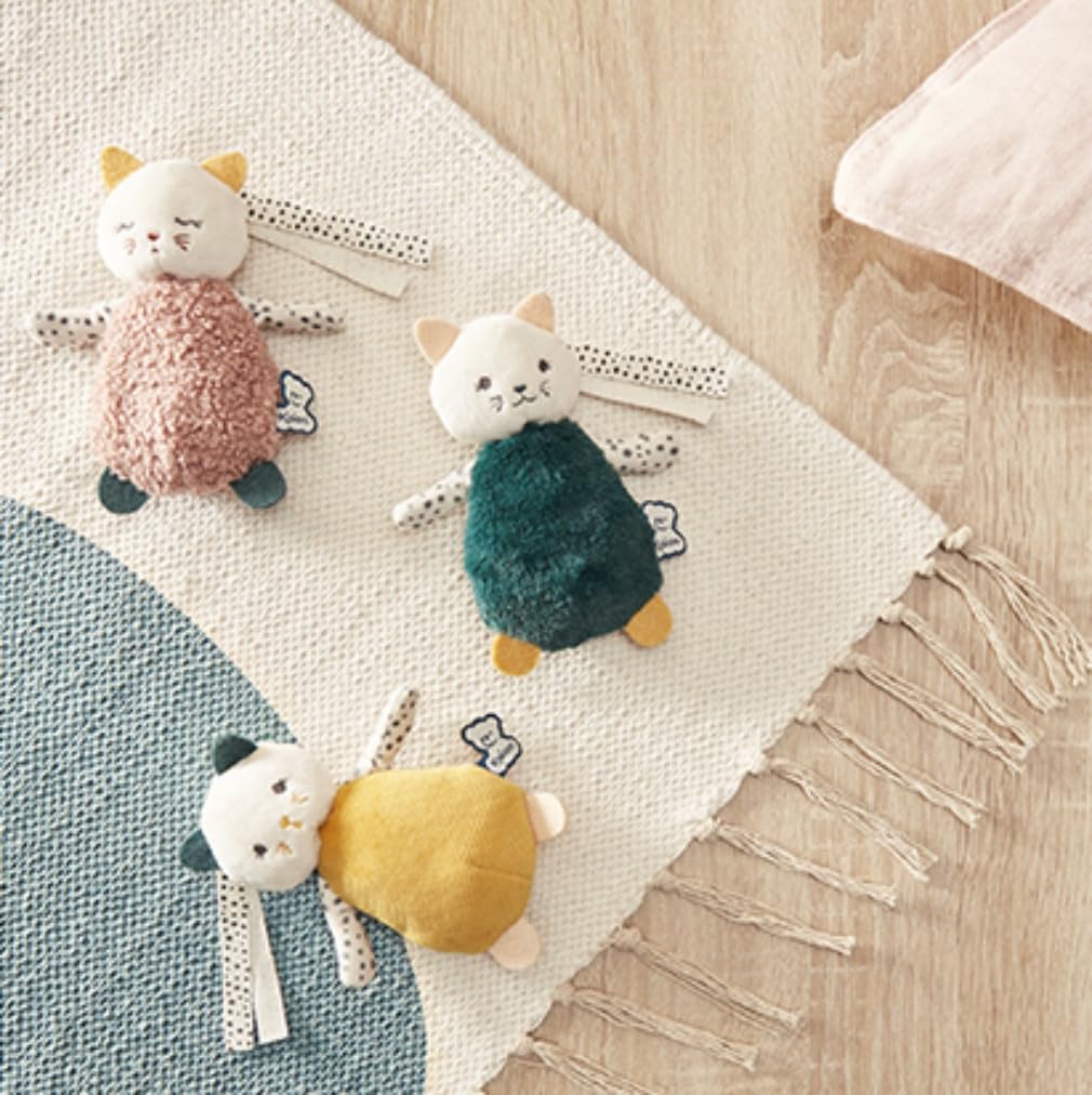 KALOO - Stimuli - I Miei Gattini da Accarezzare - Set di 3 Doudou Multisensoriali per Neonati - Giocattolo Sensoriale Abilità Motorie e Manipolazione - 14 cm - dalla Nascita, K971600