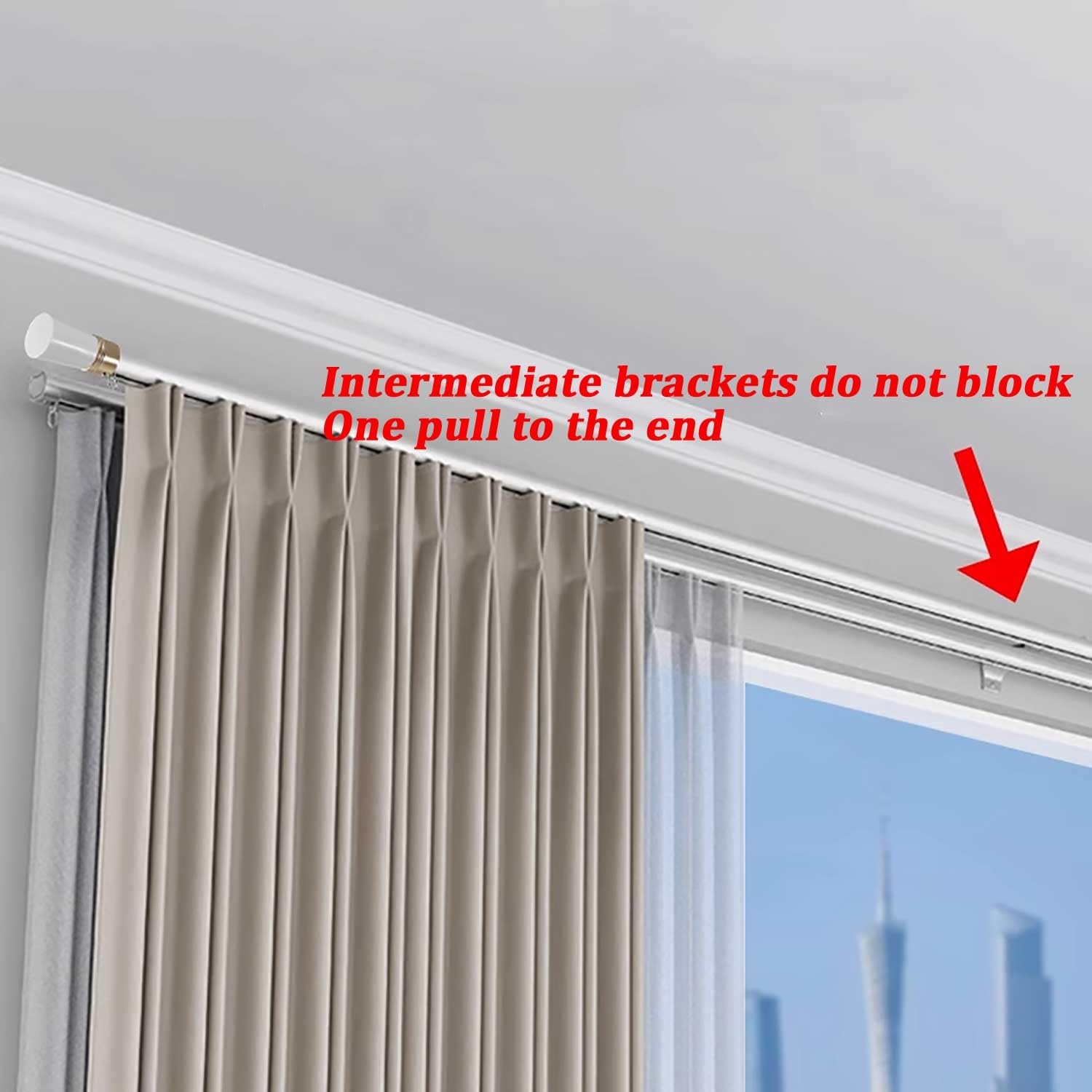 Riel para puerta corrediza de granero de aluminio grueso resistente, sistema de polea silenciosa de doble fila, rieles blancos de 6 m para separadores de habitaciones y decoración del hogar, ideal