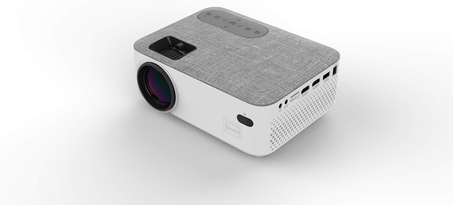 Get Discount 70% Price RCA Home Theater Projector 1080p Compatible w/ HDMI & Bluetooth 5.0 White (Renewed)