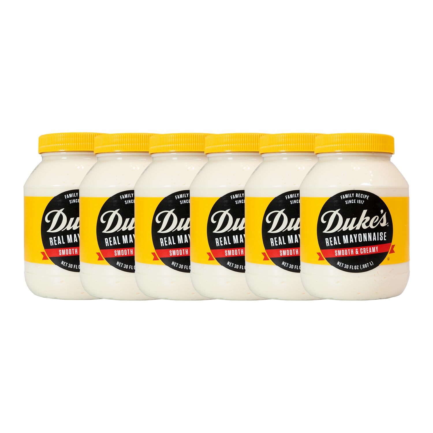 Duke’s Real Mayonnaise Jar – Original Smooth & Creamy Taste, 30 Ounce (Pack of 6)