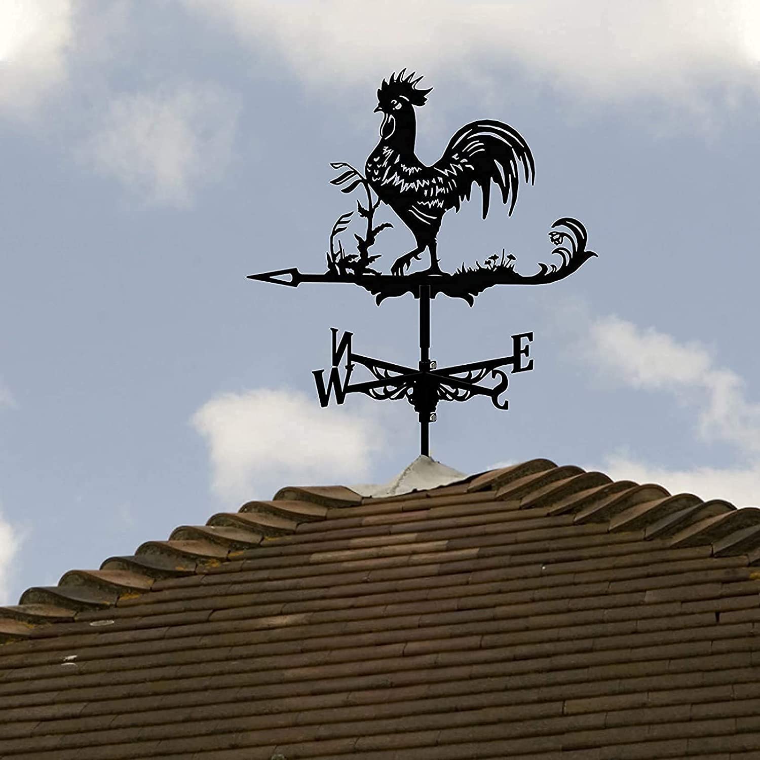 MUSUMI Girouette Coq girouette en Acier Inoxydable girouette rétro girouette Ferme Jardin Patio Cour décoration girouettes indicateur de Direction du Vent
