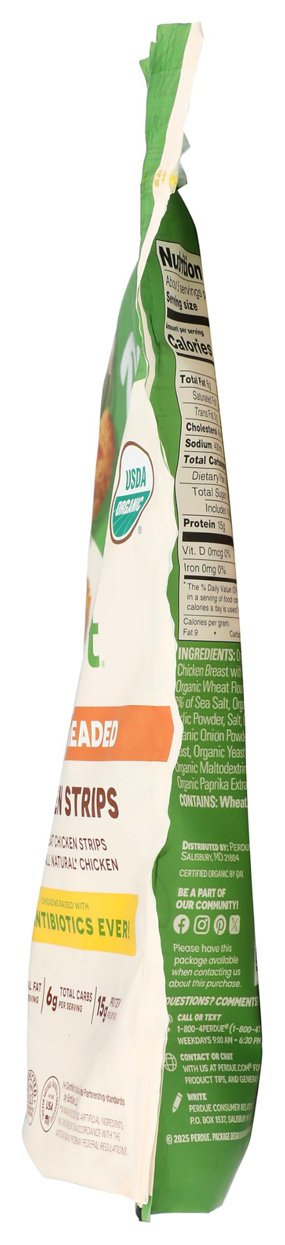 PERDUE Organic Simply Smart Lightly Breaded Chicken Strips 16 OZ — view 5