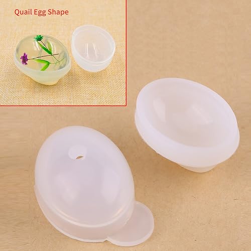 Miniatura 7 de Molde esférico de silicona en forma de huevo para hacer joyas, molde de bola esférico hecho a sí mismo (forma de huevo de codorniz)