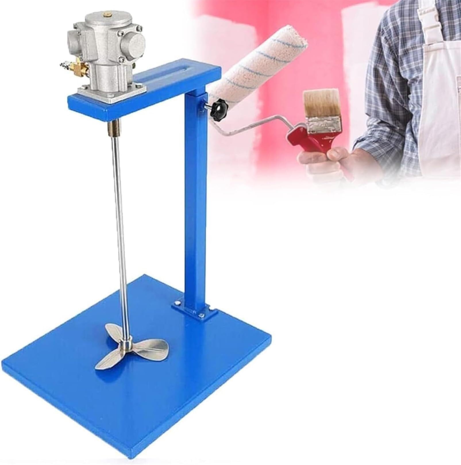 Outil de mélange de Peinture d'agitateur d'air Commercial, agitateur de Peinture pneumatique de 5 gallons/20L, mélangeur d'air Vertical de Table en Acier Inoxydable