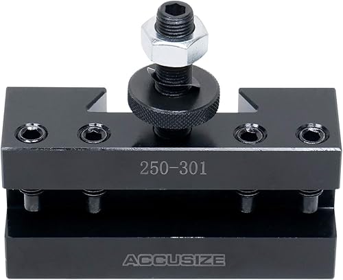 Miniatura 2 de Accusize Industrial Tools CXA 0250-0301 Soporte de torneado y orientación, para herramientas de torneado de 34", portaherramientas de cambio rápido,