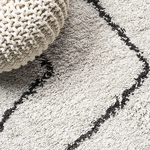 JONATHAN Y Tapete Diamond Shag Beige/Gris Oscuro 8x10 ft miniatura 5