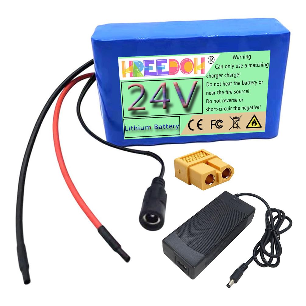 Batteria al Litio 24V Pacco batterie al Litio 24V 5Ah 7.5Ah 10Ah Batterie Ricaricabili con Caricabatterie da 25.2V e BMS