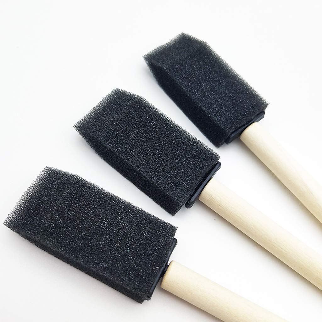 Lot De 5 Brosses De Nettoyage Pour Ventilation Auto - Mousse Fine Sur Manche Bois - Pour Évents Climatiseur