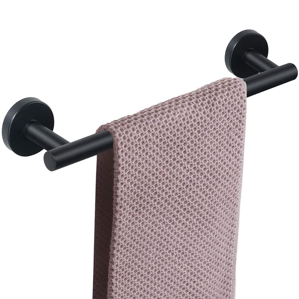 Celbon 30cm Wall Mounted Bathroom Towel Bar SUS 304 Stainless Steel Bathroom Kitchen Towel Rail Black Finish Surface………