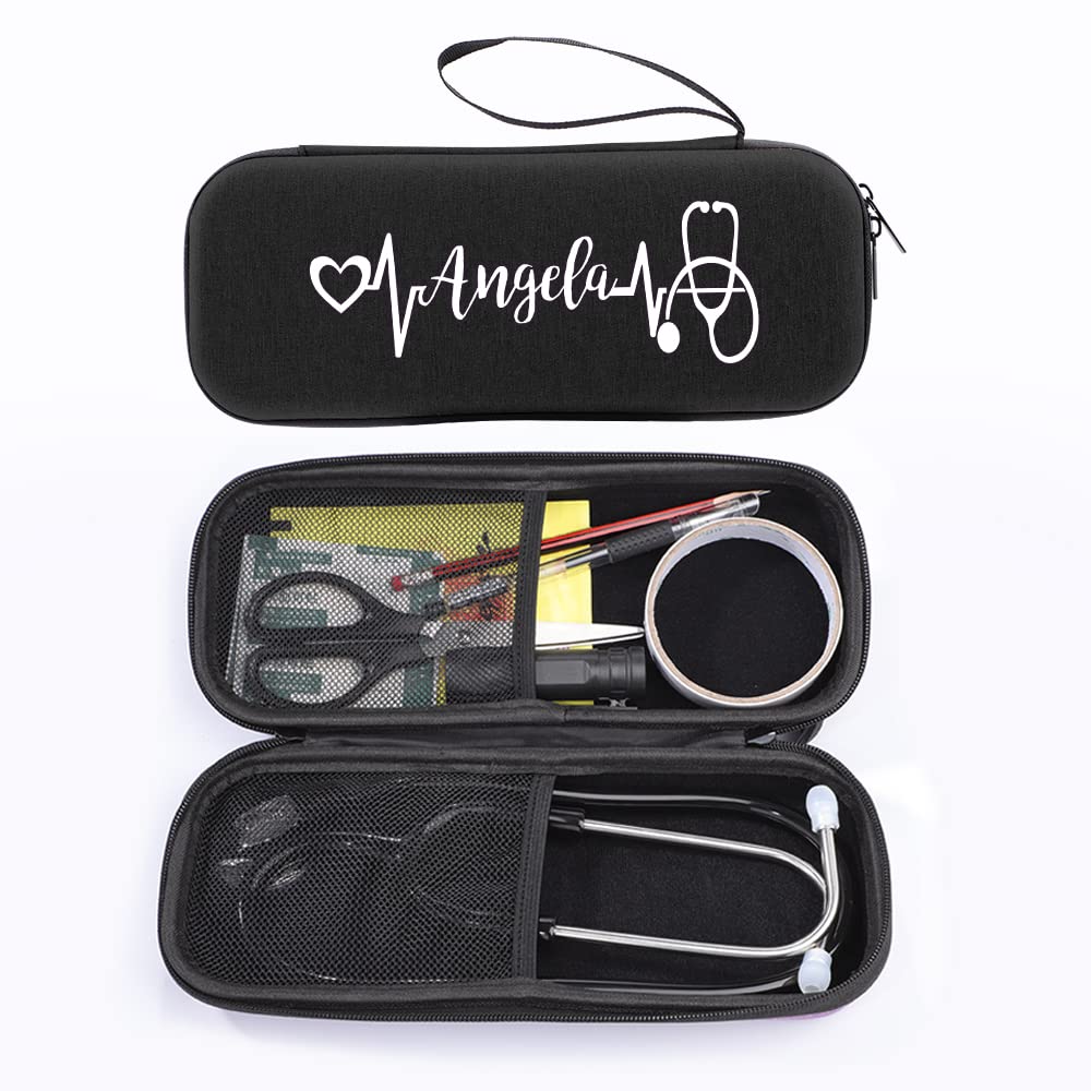 Custom Stethoscopes Case for 3M Littmann Classic III, Lightweight II S.E, Cardiology IV Diagnostic Personalized Hard Travel Stethoscopes Carrying Case includes Mesh Pocket for Nurse Accessories