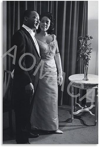 Póster fotográfico en blanco y negro de Martin Luther King Jr y esposa, Coretta Scott King, póster de fotografía retro Po, pósteres e impresiones