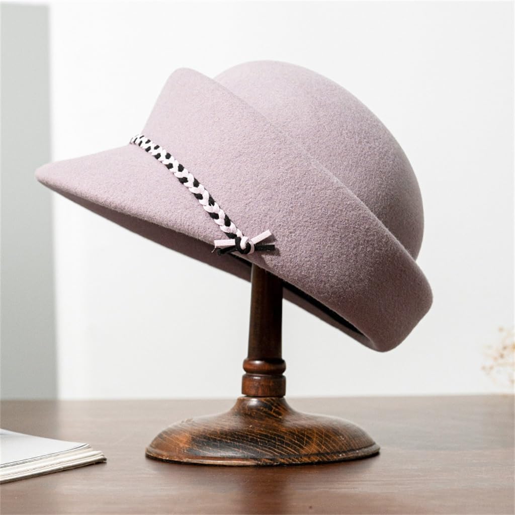 Beret Hat Women's Cap British Vine Wool Felt Gift Autumn and Winter