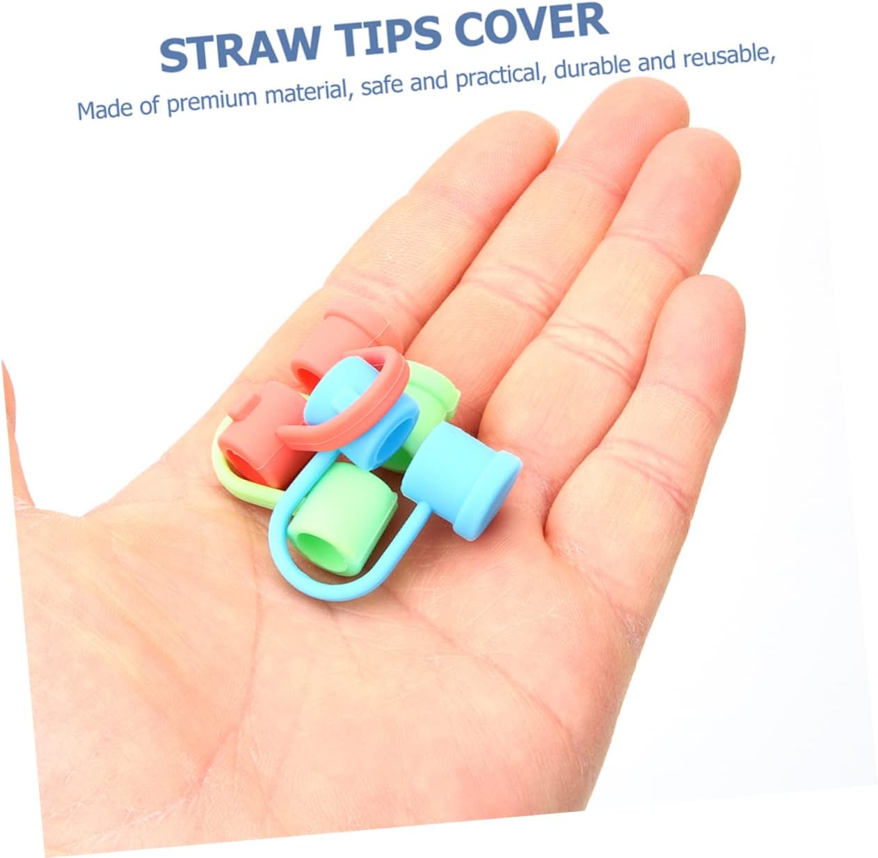 GLEAVI 90pcs Straw Covers Cloud Straw End Plugs Reusable Caps Lid Covers for Travel