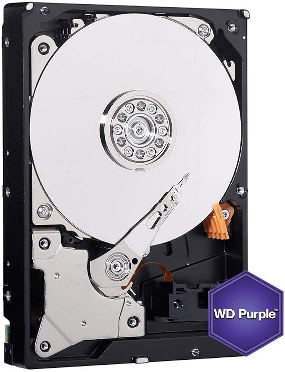 WD Purple 8TB Surveillance Hard Disk Drive - 5400 RPM Class SATA 6 Gb/s 128MB Cache 3.5 Inch - WD80PURZ