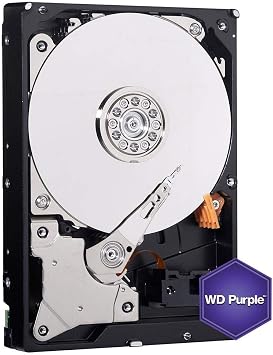 WD Purple 8TB Surveillance Hard Disk Drive - 5400 RPM Class SATA 6 Gb/s 128MB Cache 3.5 Inch - WD80PURZ