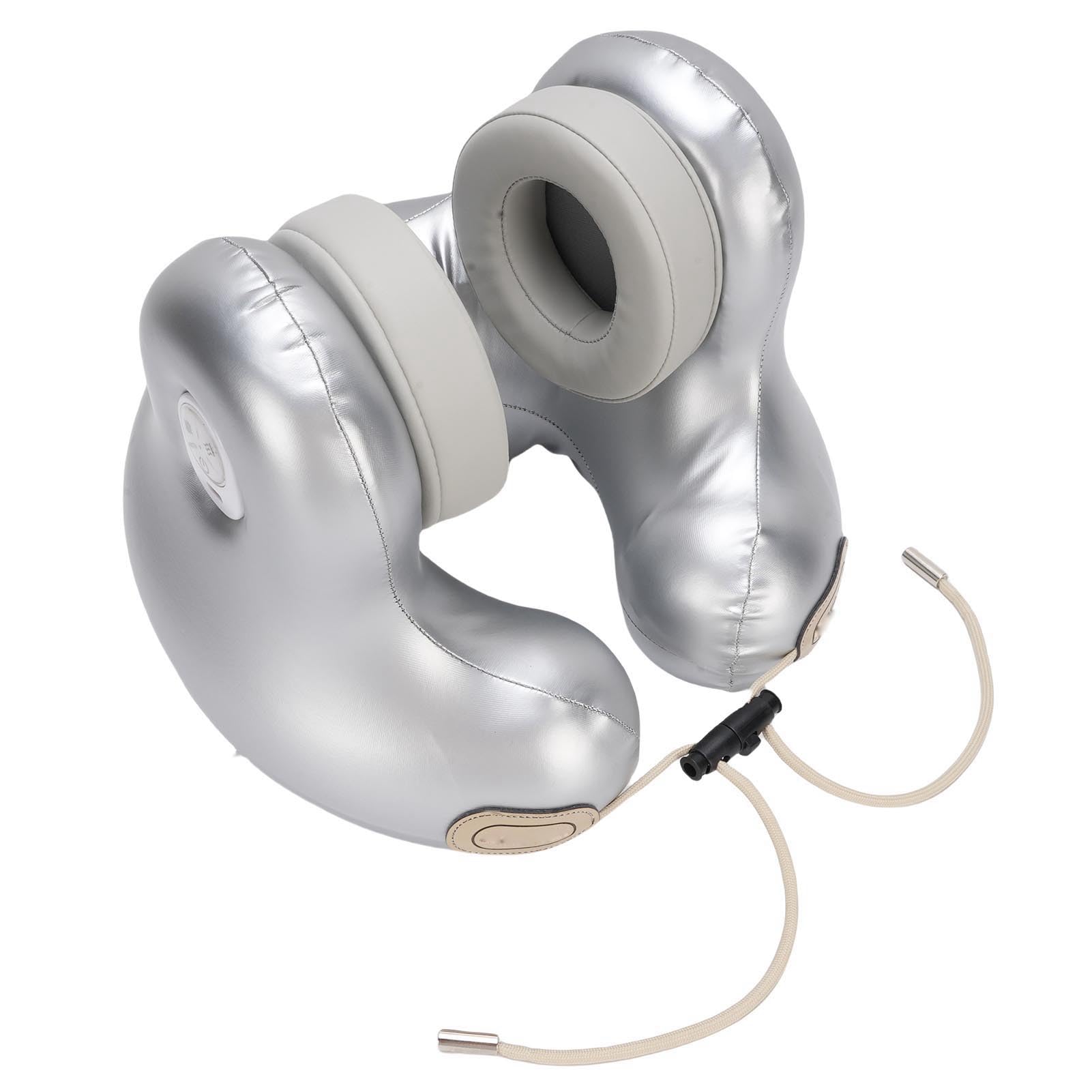 Naroote Reise-Nackenkissen mit Bluetooth 5.2-Headset, U-förmiges Musik-Flugzeugkissen mit Ohrpolstern, Nackenstütz-Flugzeugkissen Zum Schlafen auf Langen Flügen