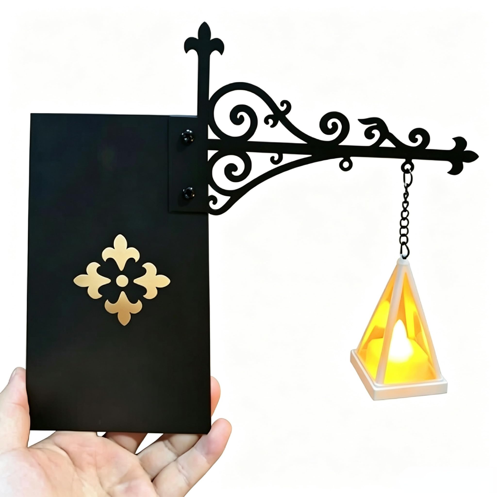 Library Lantern Decorative Bookshelf Lighting, Miniature Hanging Shelf Lamp