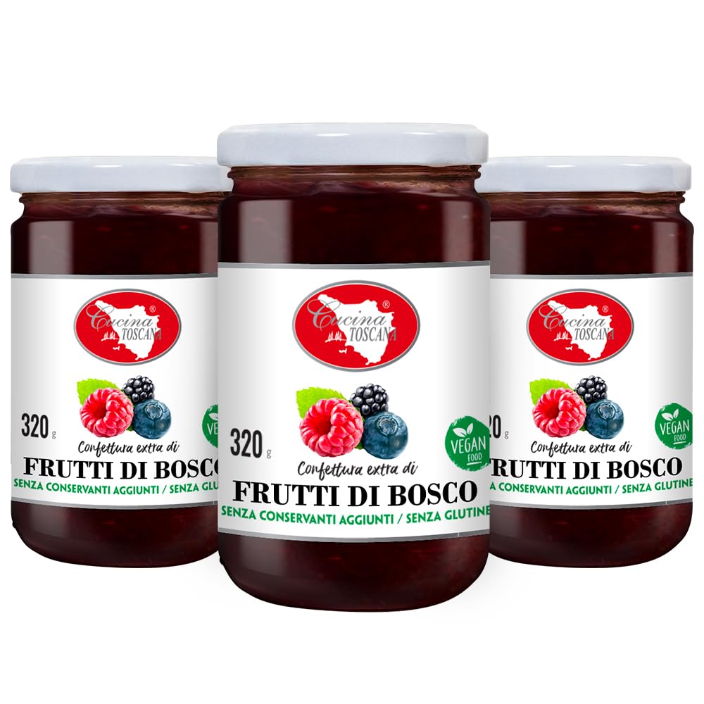  CUCINA TOSCANA - MarmellataExtra di Bacche 3 x 320 g, SaporeUnico del Toscana per Tavola eCeneSpeciali
| CUCINA TOSCANA