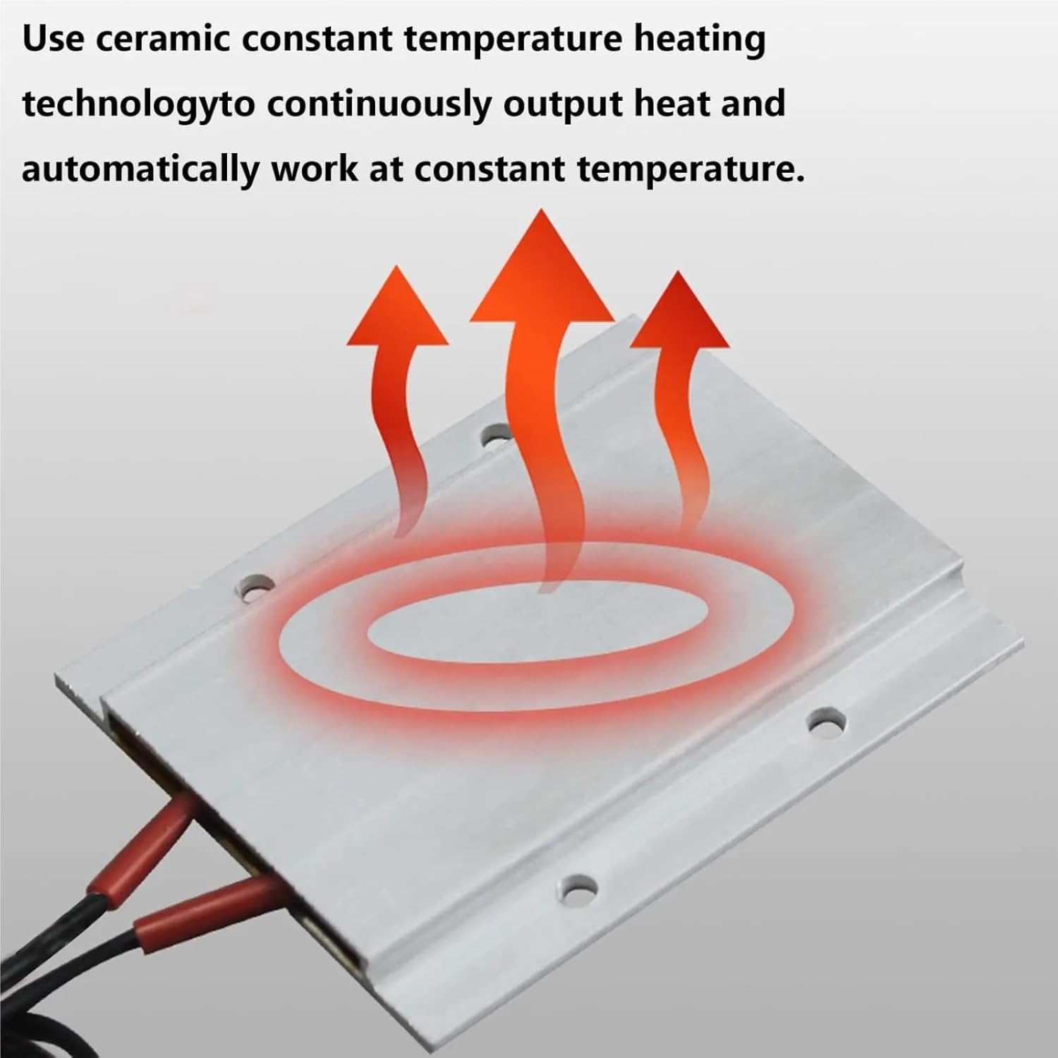PTC Heating Element AC/DC 24-220V Insulated Constant Temperature Ceramic Heaters Plate Aluminum Shell Heating Tools(200 Degrees 24V,2 Pieces)