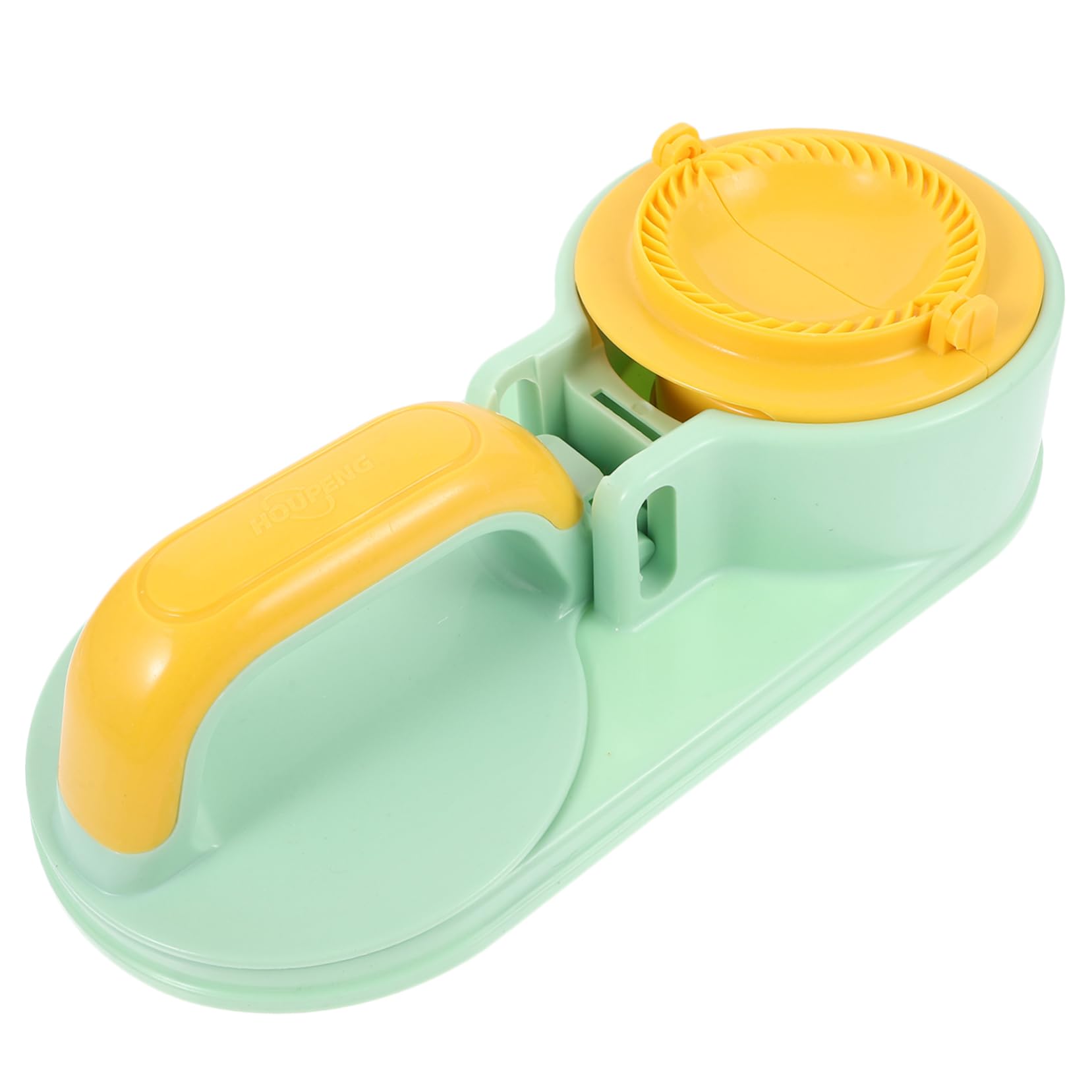 Garneck 1 Dumpling Maker Press & Empanada Maker Machine - Manual Dough Press for Making Dumpling Wrappers - Perogies and Empanadas Light Green Color Efficient Kitchen Tool