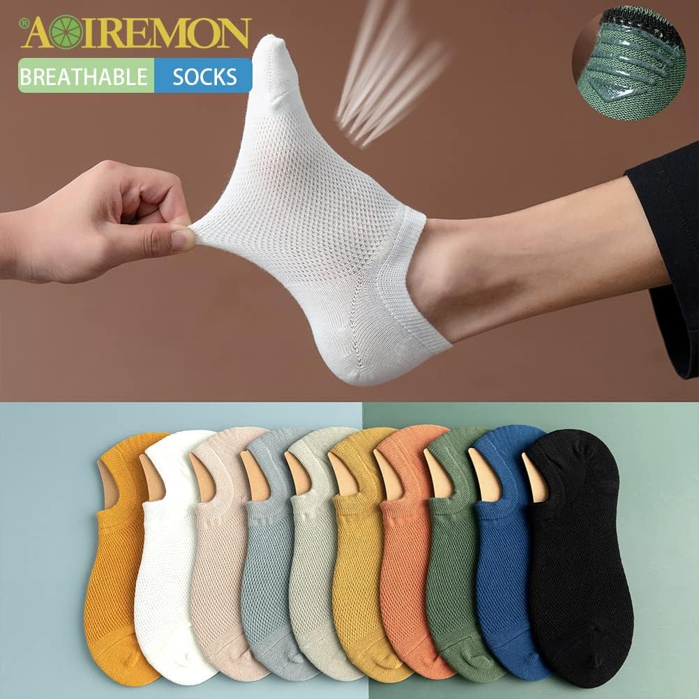 AOIREMON No Show Athletic Socks 5-10 Pairs Hiking Running Ankle Socks For Women Cushion Low Cut Socks - Image 5
