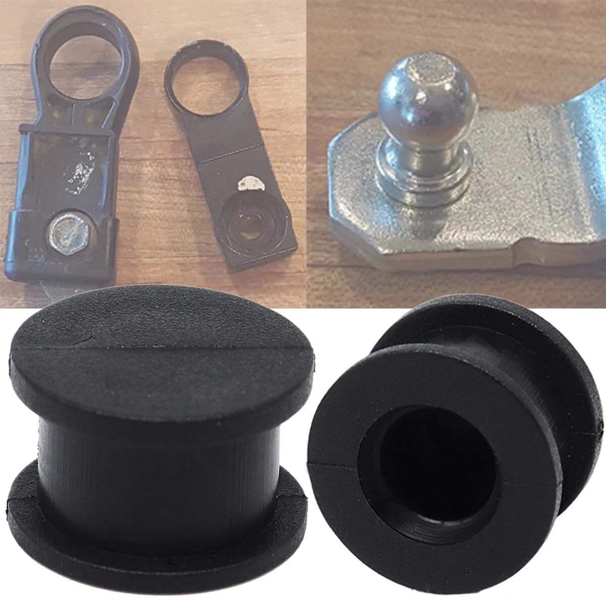 2PCS Automatic Transmission Shift Cable Bushing Repair Kit - Premium Black 09G321397A Replacement for Audi/VW/Porsche