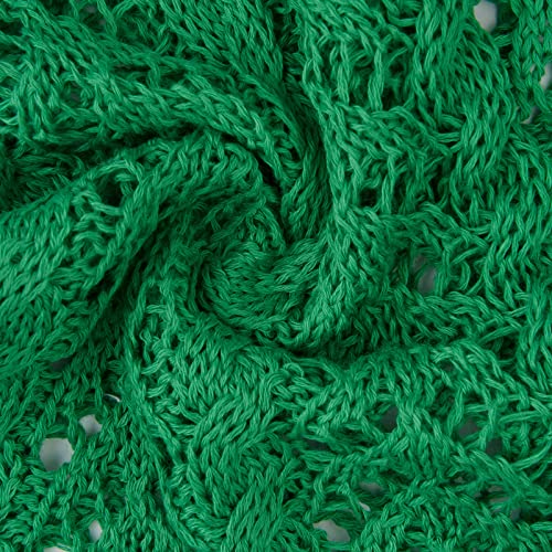 Salimdy Women Sexy Mesh See Through Crochet Bandeau Tops And Legging Pants 2 Piece Bikini Swimsuit Cover-Ups Beach Outfits Dark Green 2Xl #TOP4