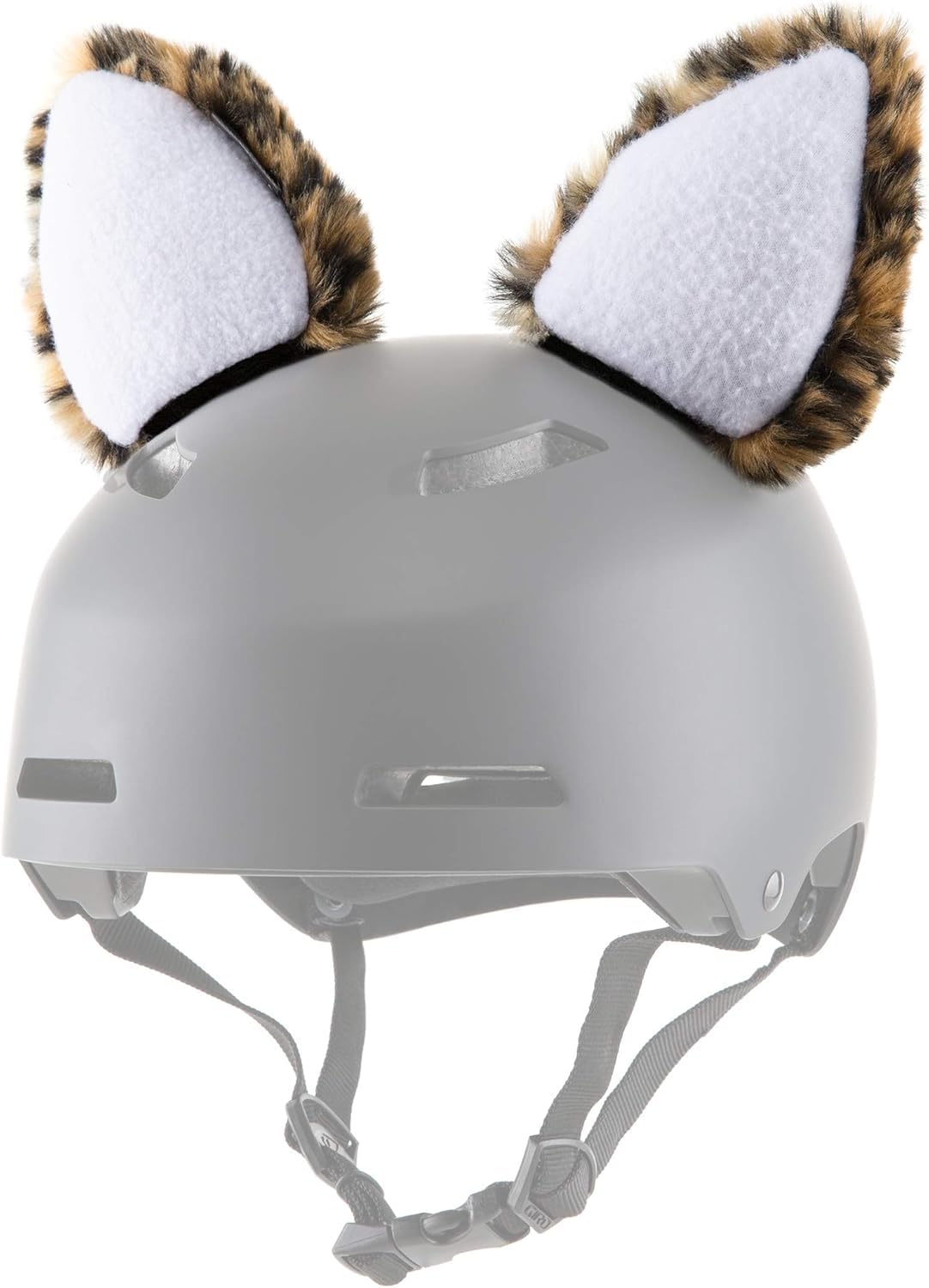 ParaWild Leopard Helmet Accessories w/Sticky Hook & Loop Fastener Adhesive (Helmet not Included), Helmet CAT Ears/Covers for Snowboarding, Skiing, Biking, Cycling, Skating etc for Kids and Adults