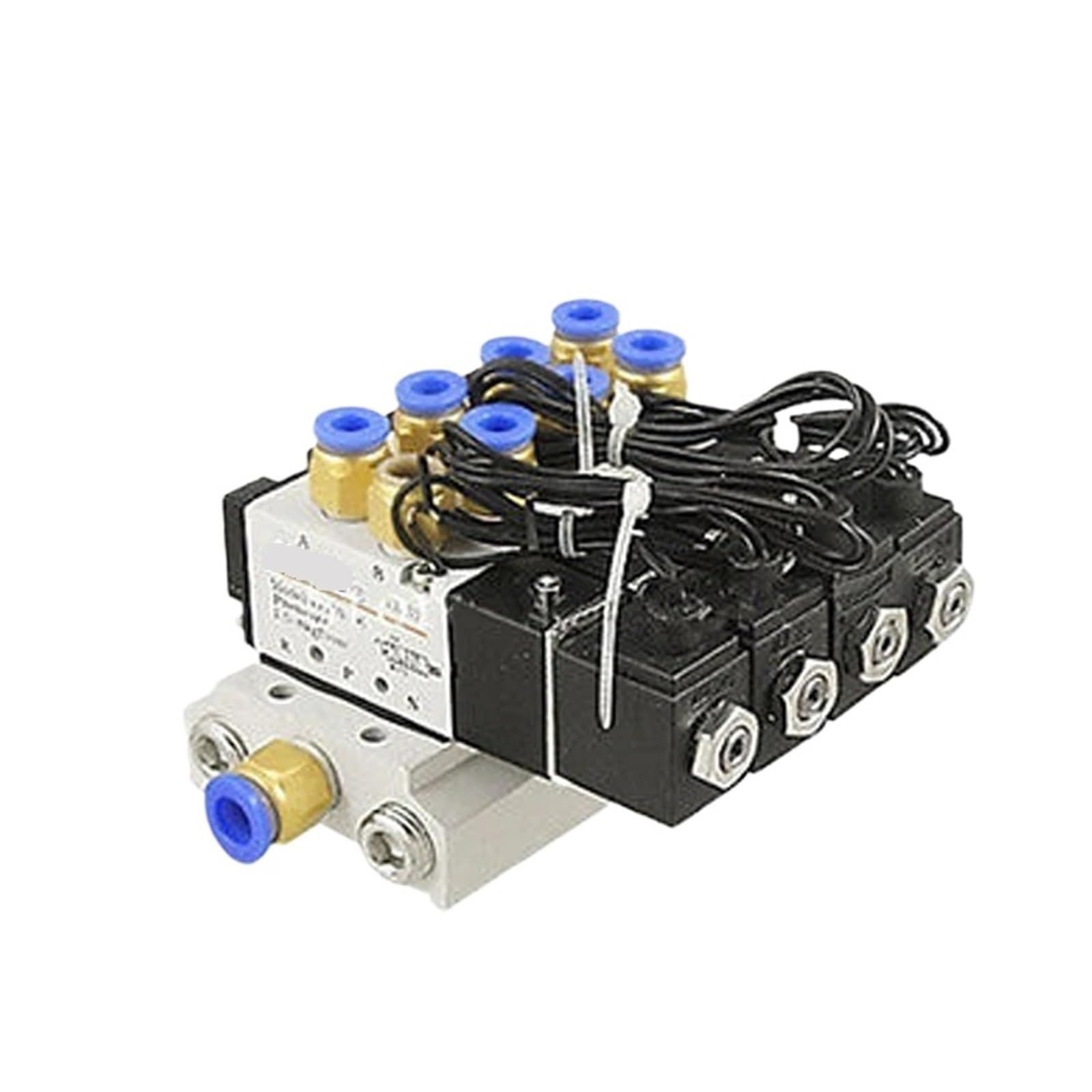 Válvula solenoide neumática 4V110-06 de alta velocidad con silenciador y base de montaje rápido