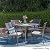 Christopher Knight Home Leah Outdoor 5 Piece Wood and Wicker Dining Set, Gray Finish/Gray